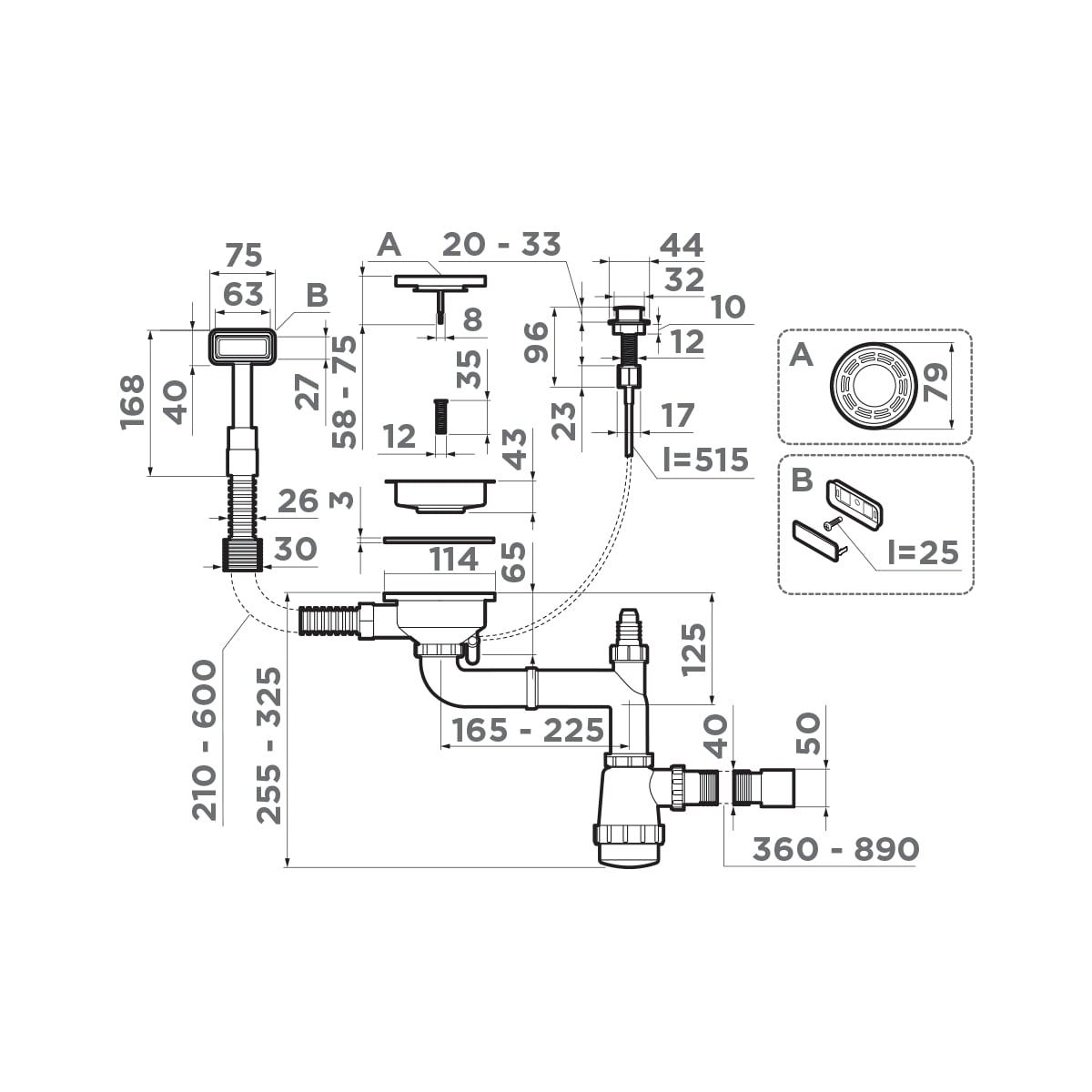 Omoikiri WK-1-LG-A